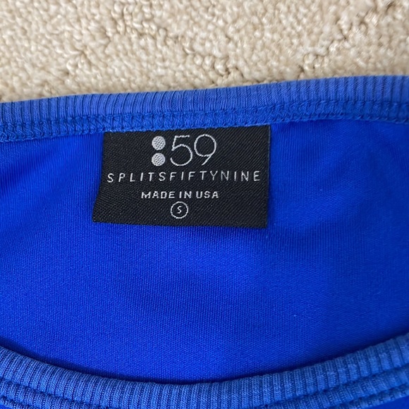 Splits59 blue/black 3/4 sleeve top - Picture 2 of 6